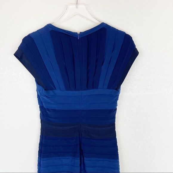 Tadashi Navy Tiered Layered Cocktail Mini Dress Size Small - Picture 7 of 7